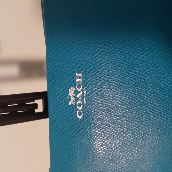 Coach Large Wristlet 9" Color Dark Teal Excellent Condition. (#62) - Picture 2 of 11
